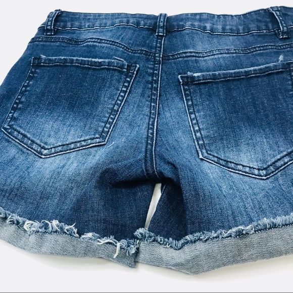 Distressed denim jean short shorts Refuge - 2 - Picture 4 of 7